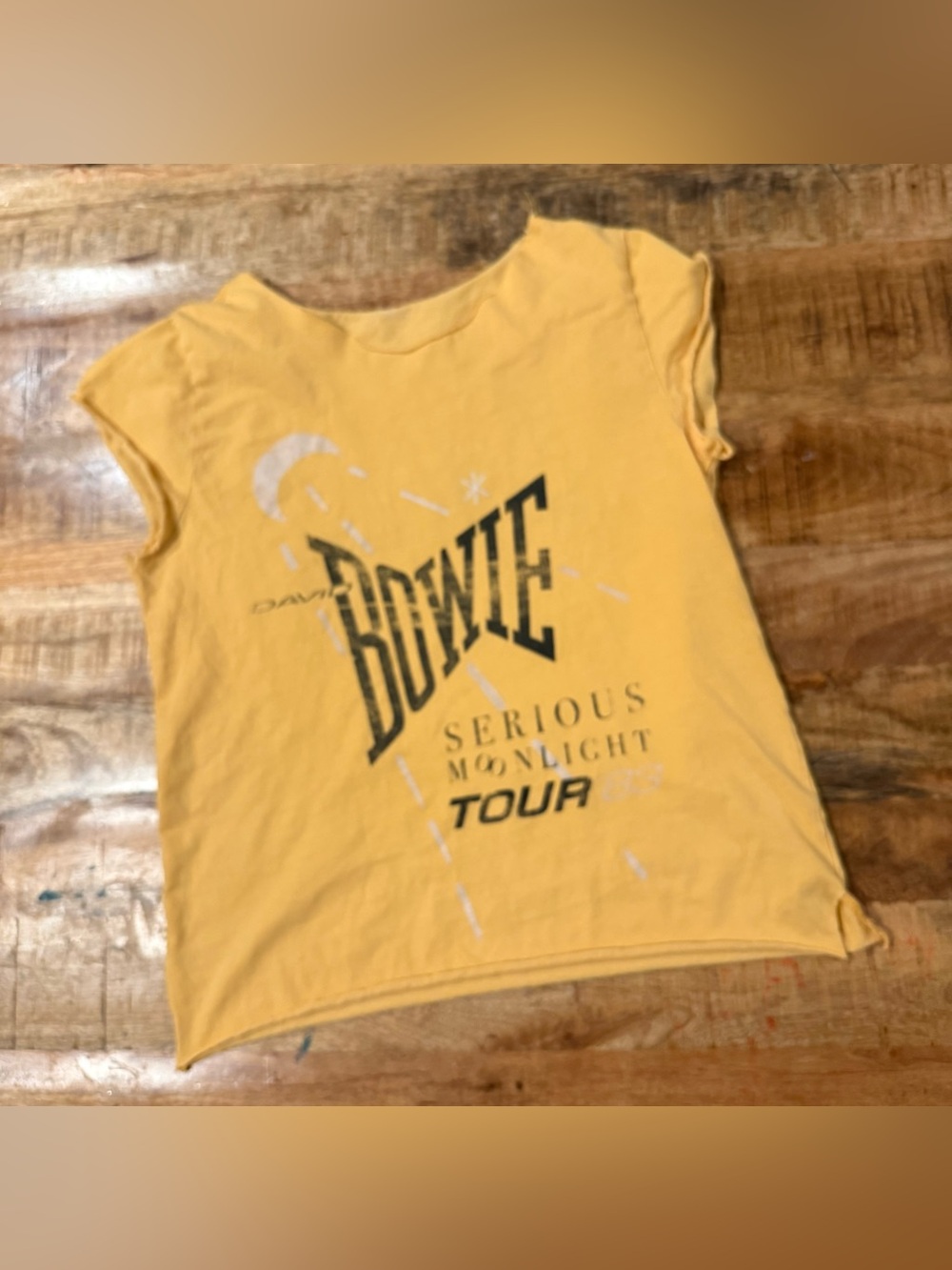 Cotton On Bowie Tour Cut Up Tee Size S/M